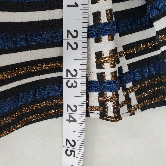 NWT Anthropologie Nathalie Peplum Metallic Plaid Top By Deletta SZ XS Academia - Picture 10 of 14